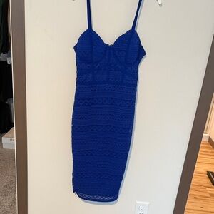 Windsor Royal Blue Women’s Lace Midi Dress